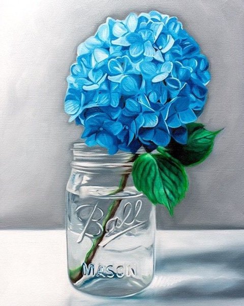 Гортензия акрилом