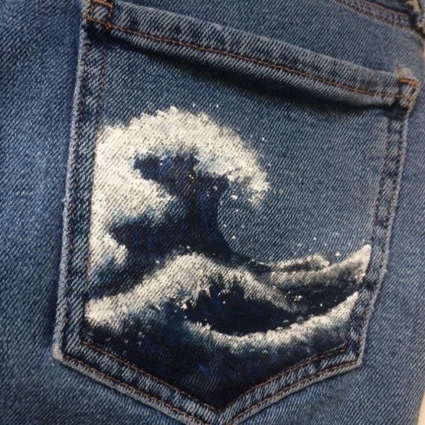 Кастом кармана джинс