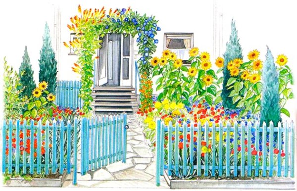 Палисадник рисунок