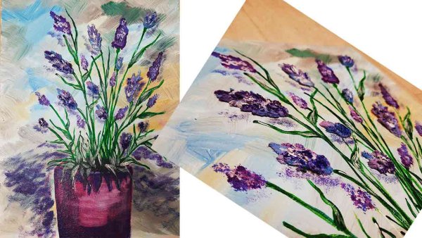 Рисуем лаванду акрилом