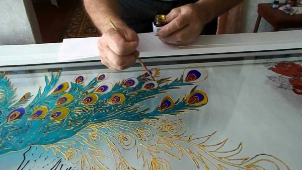 Роспись бокалов контуром по стеклу