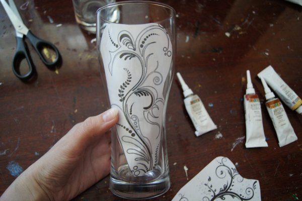 Витраж красками