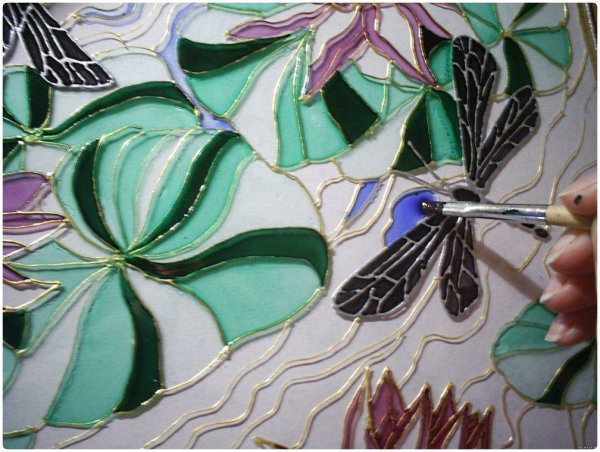 Краски по стеклу "витраж"