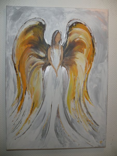 Крылья ангела маслом на холсте