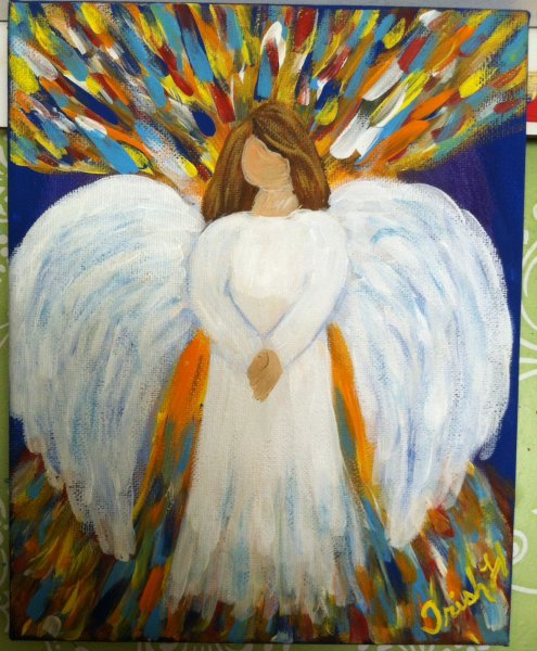 Ангел картина акрилом