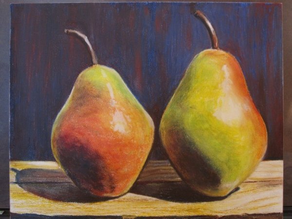Груши маслом и мастихином в живописи