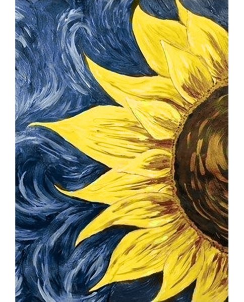 Подсолнухи акрилом