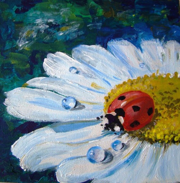 Правополушарное рисование Божья коровка