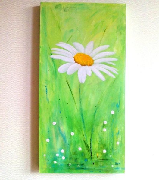 Ромашки картина акрилом