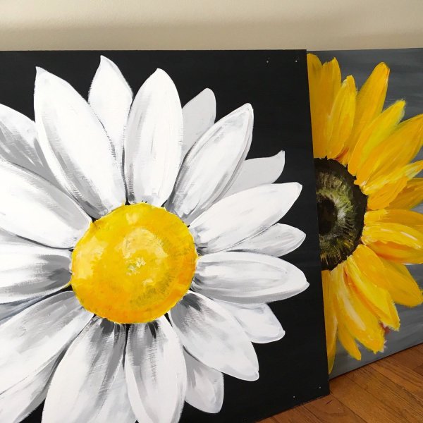 Цветы на ватмане нарисовать