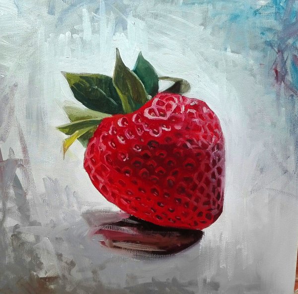 Клубника в живописи маслом