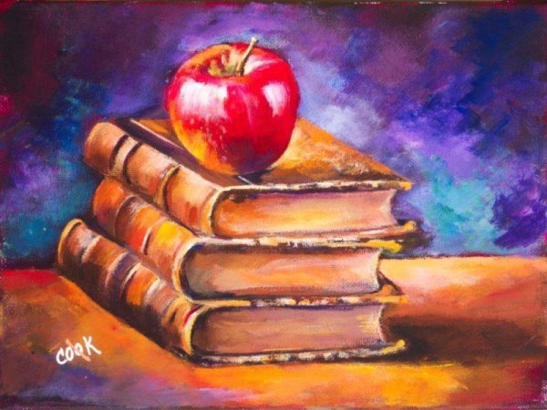 Стопка книг скетч