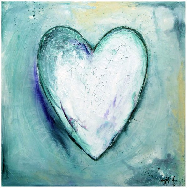 Картина акрилом сердце