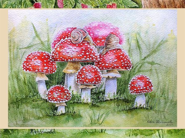 Идеи для рисунков с мухоморами