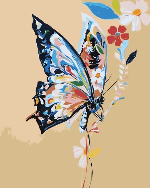 Бабочка акриловыми красками