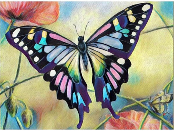 Живопись декоративная бабочки