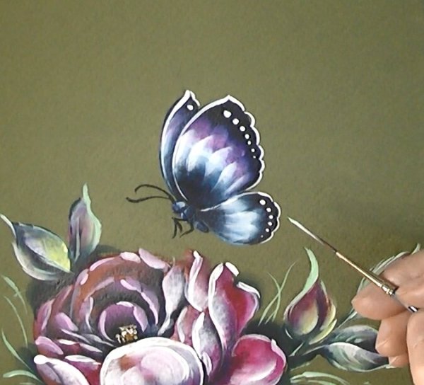 Бабочки рисование акриловыми красками
