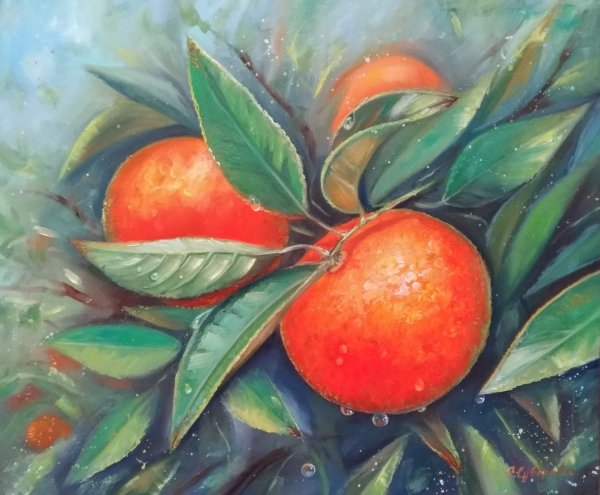 Елена Кацура живопись мастихином