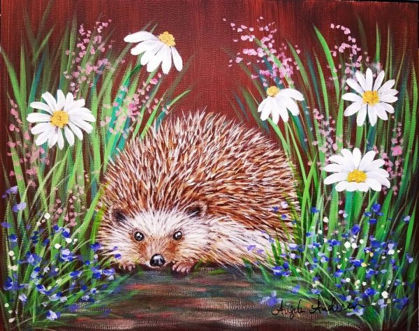 Ежик акрилом