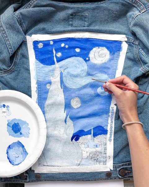 Рисование на джинсах