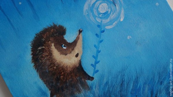Ежик красками