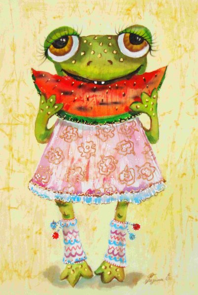 Лягушка батик