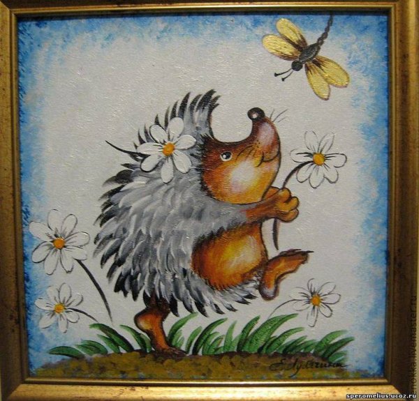 Ежик гуашью