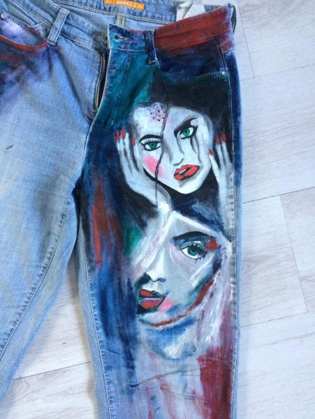 Разрисованные джинсы современное искусство