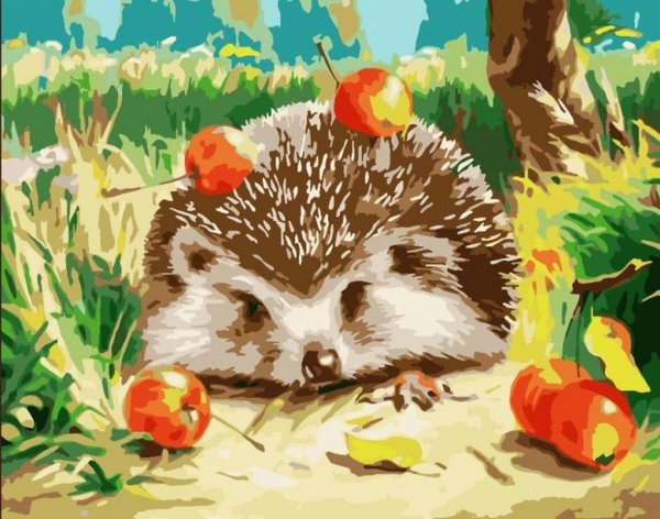Ежик с яблоком