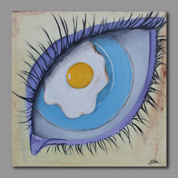 Картина акрилом яичница