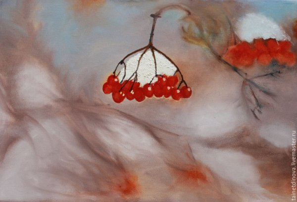 Рябина акрилом