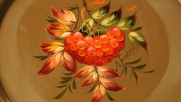 Жостово рябина рябина роспись