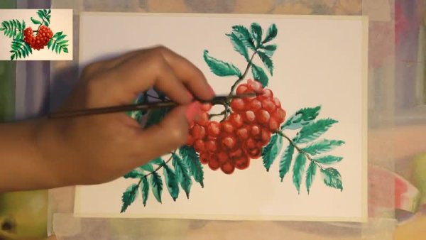 Урало Сибирская роспись рябина