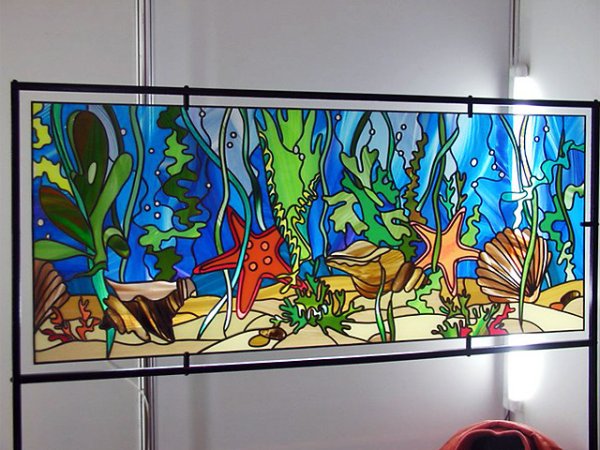 Витражная роспись аквариум