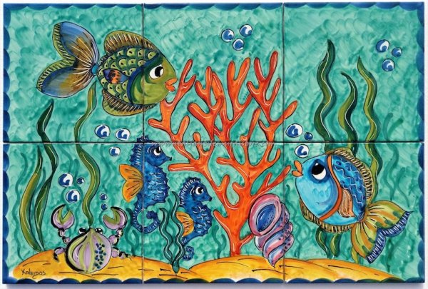 Аквариум роспись коллаж на ткани 4 класс
