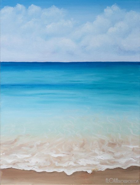 Морской пейзаж акрилом