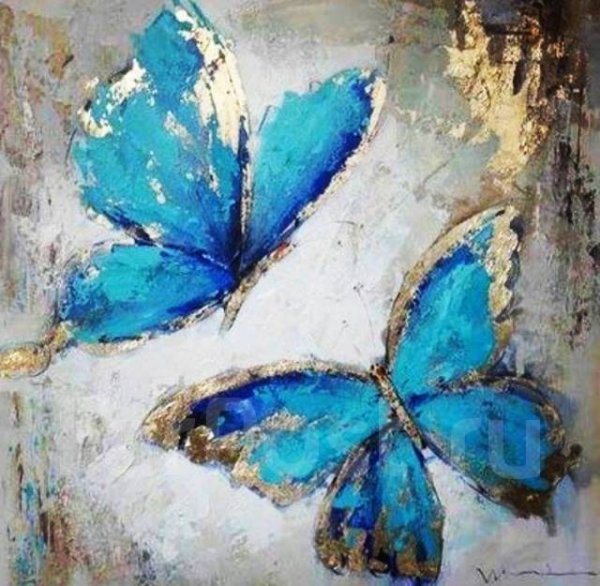 Картины акриловыми красками и поталью