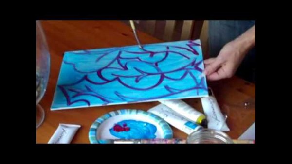 Рисование текстурной пастой