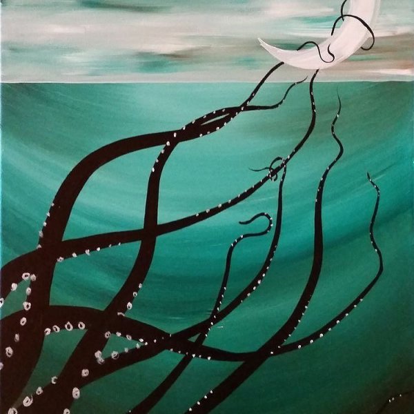 Холст. Попугай