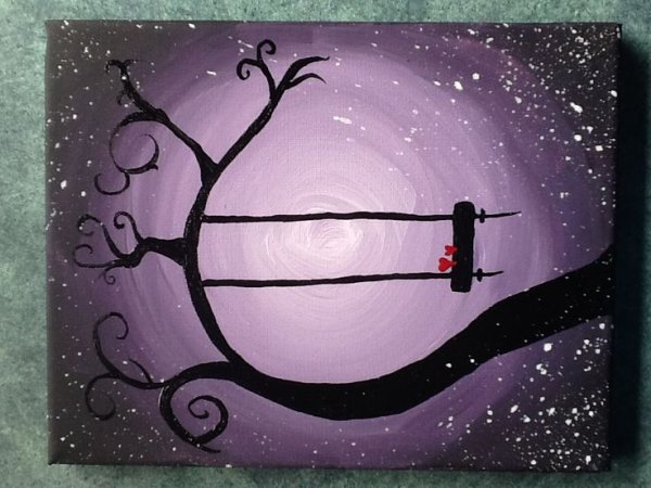 Заливка акрилом картины