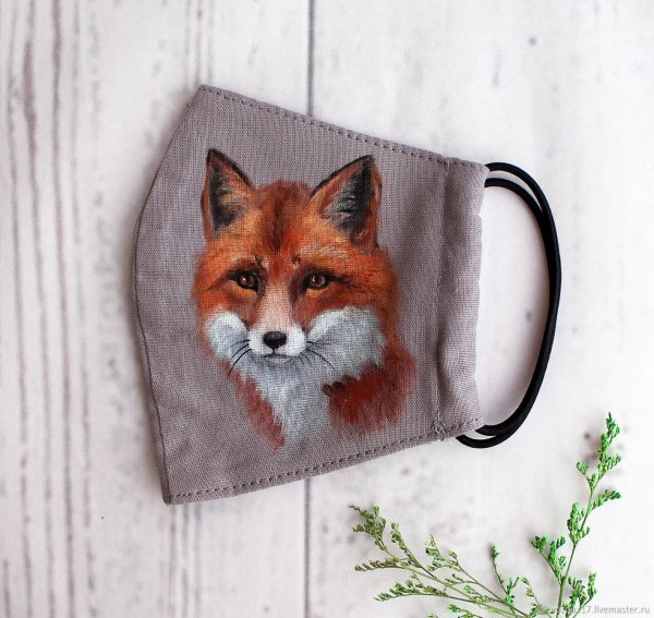 Защитная маска с ручной росписью