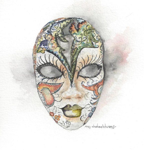 Венецианская маска эскиз