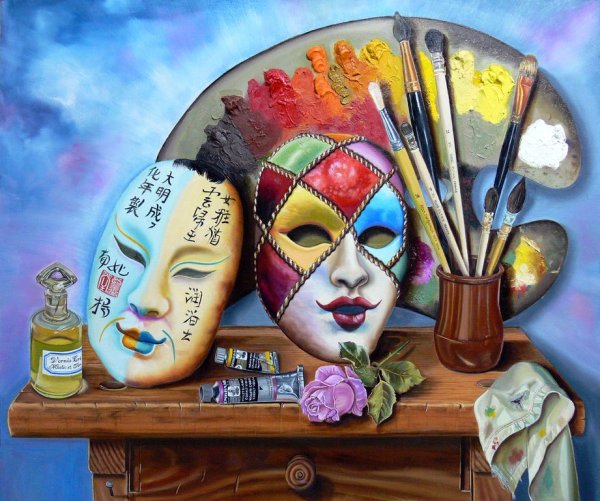 Театральная маска живопись