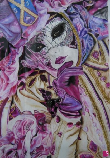 Карнавальная маска разноцветная