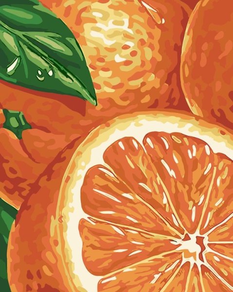 Апельсин акрилом