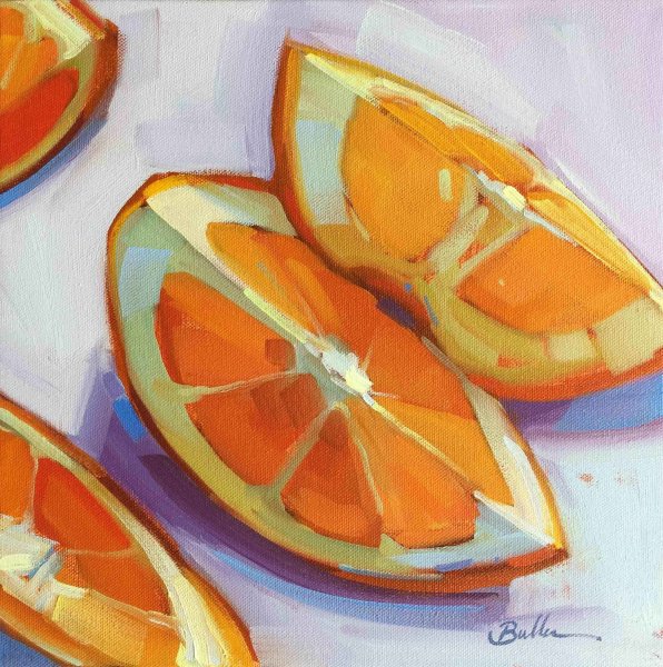 Апельсин гуашью