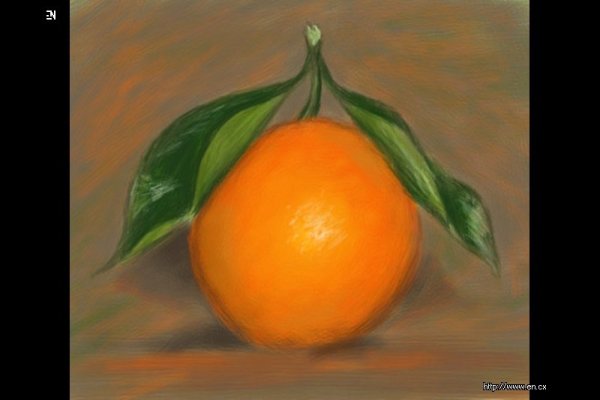 Апельсин гуашью