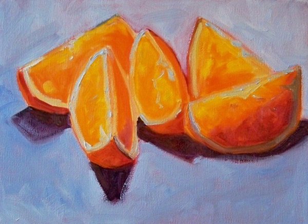 Апельсин акрилом