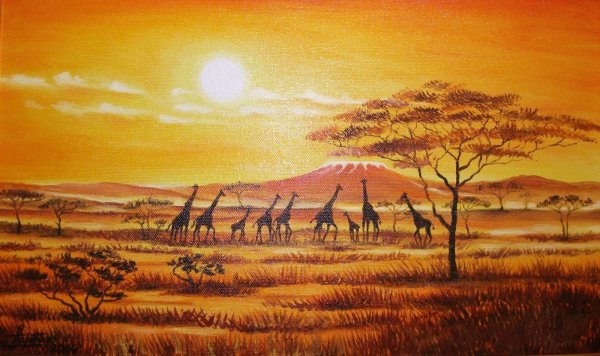 Саванна правополушарное рисование