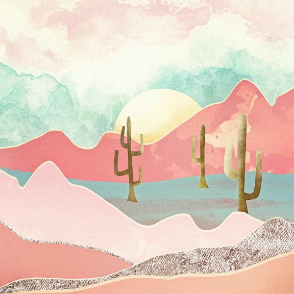 Пустыня акварелью